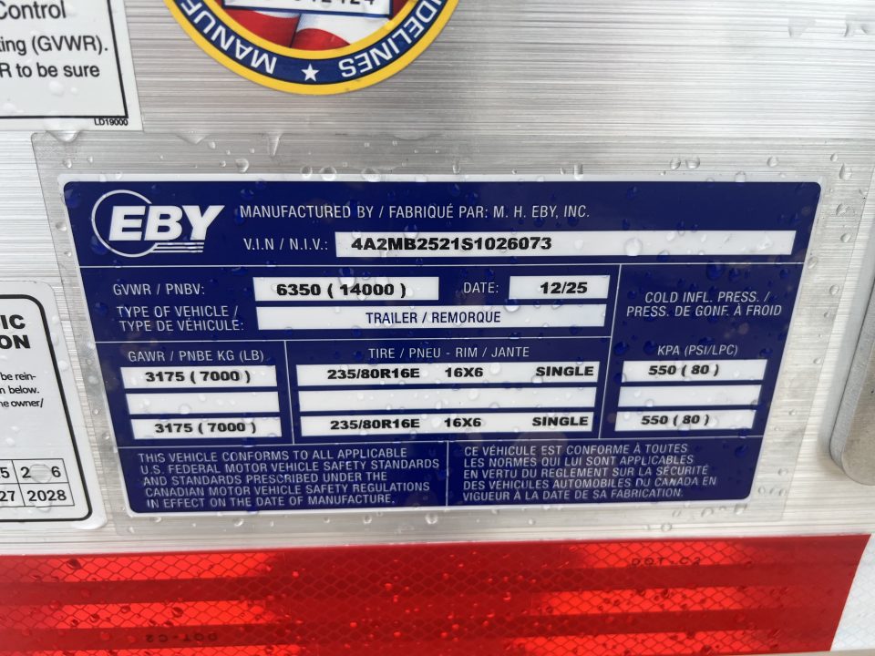 New 2025 EBY Trailers 17+7 14K Tilt Equipment Trailer