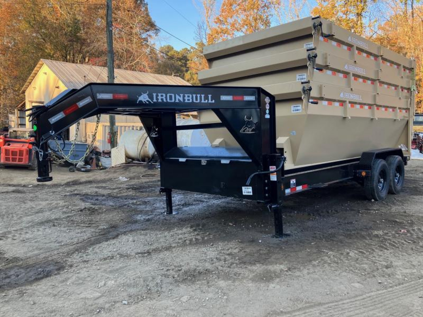 New 2025-Iron-Bull-Trailers-Gooseneck-7×16-14k-7k-Axles-DBG-Roll-Off-Trailer-System-R14K716GI-STACK3