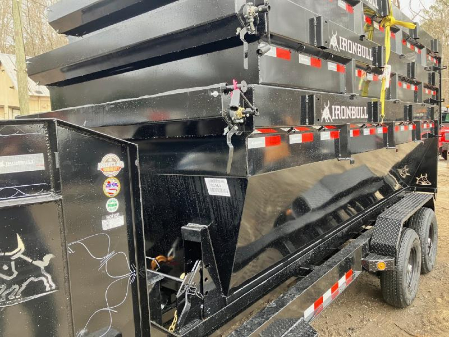 New 2025-Iron-Bull-Trailers-Gooseneck-7×16-14k-7k-Axles-DBG-Roll-Off-Trailer-System-R14K716GI-STACK3