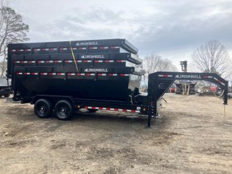 New 2025-Iron-Bull-Trailers-Gooseneck-7×16-14k-7k-Axles-DBG-Roll-Off-Trailer-System-R14K716GI-STACK3