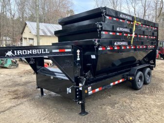 New 2025-Iron-Bull-Trailers-Gooseneck-7×16-14k-7k-Axles-DBG-Roll-Off-Trailer-System-R14K716GI-STACK3