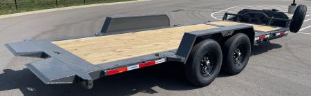 New HORIZON 22’x 83” ETZ ASH GRAY GRAVITY TILT DECK EQUIPMENT TRAILER -15.2K (GVWR), in Deck Storage