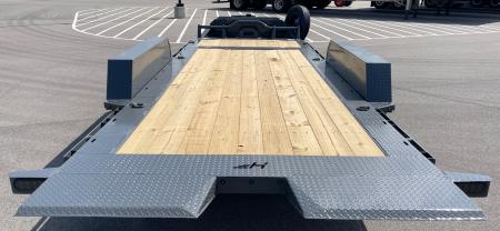New HORIZON 22’x 83” ETZ ASH GRAY GRAVITY TILT DECK EQUIPMENT TRAILER -15.2K (GVWR), in Deck Storage
