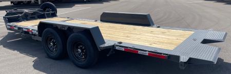 New HORIZON 22’x 83” ETZ ASH GRAY GRAVITY TILT DECK EQUIPMENT TRAILER -15.2K (GVWR), in Deck Storage