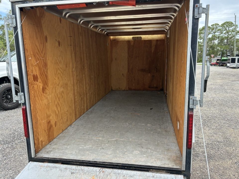 Used 2006 Car Mate Trailers 6x14 Enclosed Trailer for Sale | Silver Cargo Trailer with 3000 GVWR Cargo / Enclosed Trailer