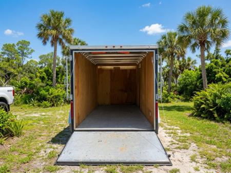 Used 2006 Car Mate Trailers 6x14 Enclosed Trailer for Sale | Silver Cargo Trailer with 3000 GVWR