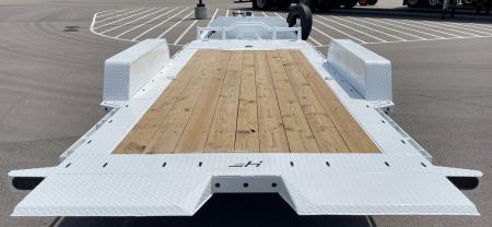 New HORIZON 20’x 83” ETZ WHITE TILT DECK EQUIPMENT TRAILER -15.2K (GVWR), in Deck Storage