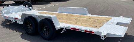New HORIZON 20’x 83” ETZ WHITE TILT DECK EQUIPMENT TRAILER -15.2K (GVWR), in Deck Storage