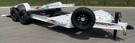 New HORIZON 20’x 83” ETZ WHITE TILT DECK EQUIPMENT TRAILER -15.2K (GVWR), in Deck Storage