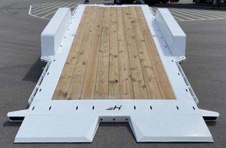New HORIZON 20’x 83” ETZ WHITE TILT DECK EQUIPMENT TRAILER -15.2K (GVWR), in Deck Storage