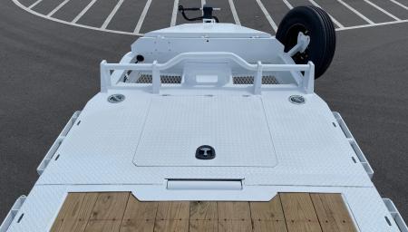 New HORIZON 20’x 83” ETZ WHITE TILT DECK EQUIPMENT TRAILER -15.2K (GVWR), in Deck Storage