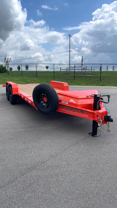 New HORIZON 20’x 83” ETZ ORANGE TILT DECK EQUIPMENT TRAILER -15.2K (GVWR), in Deck Storage