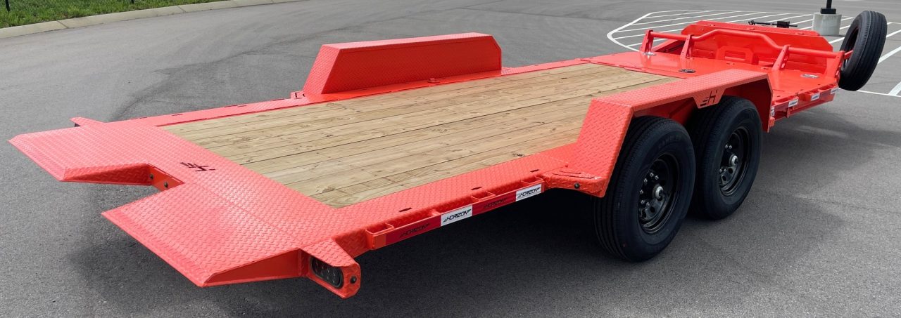 New HORIZON 20’x 83” ETZ ORANGE TILT DECK EQUIPMENT TRAILER -15.2K (GVWR), in Deck Storage