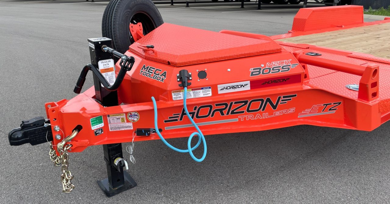 New HORIZON 20’x 83” ETZ ORANGE TILT DECK EQUIPMENT TRAILER -15.2K (GVWR), in Deck Storage