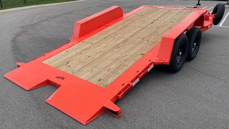 New HORIZON 20’x 83” ETZ ORANGE TILT DECK EQUIPMENT TRAILER -15.2K (GVWR), in Deck Storage