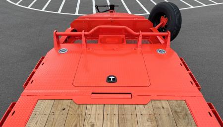 New HORIZON 20’x 83” ETZ ORANGE TILT DECK EQUIPMENT TRAILER -15.2K (GVWR), in Deck Storage
