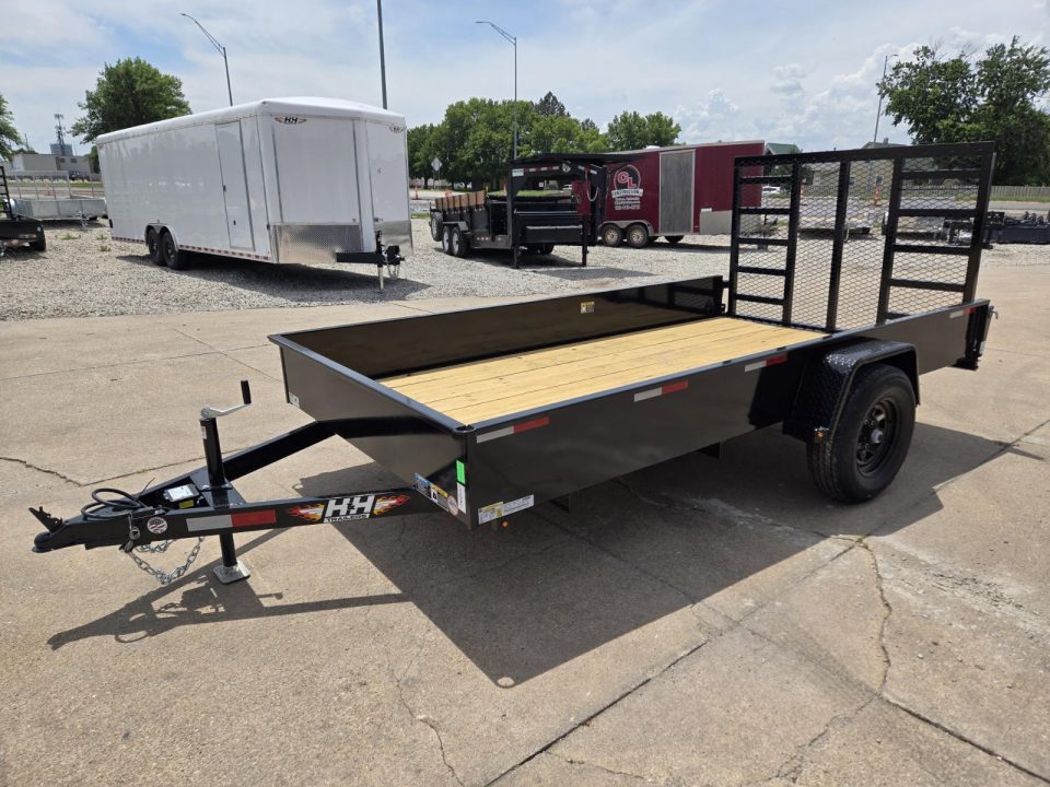 New 2026 H&H Trailers 76x12 Solid Side Utility Trailer 5K Brake Utility Trailer