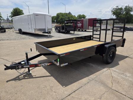 New 2026 H&H Trailers 76x12 Solid Side Utility Trailer 5K Brake Utility Trailer