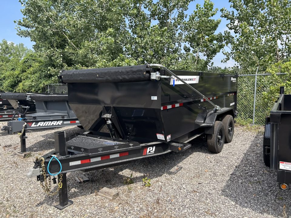 New 2026 PJ Trailers 7 X 16 FT LOW PRO TELESCOPIC HIGH SIDE DUMP TRAILER VOYAGER PKG 15K GVWR