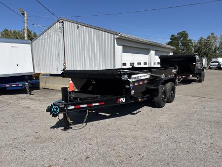 New 2026 PJ Trailers 7 X 14 FT LOW PRO TELESCOPIC DUMP TRAILER VOYAGER PKG 15K GVWR