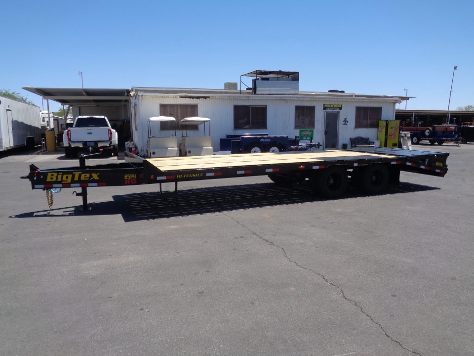 New 2026 Big Tex Trailers * 25PH-20+5MR * 25ft Heavy Duty Tandem Dual Wheel Pintle Flatbed Trailer w/ Mega Ramps