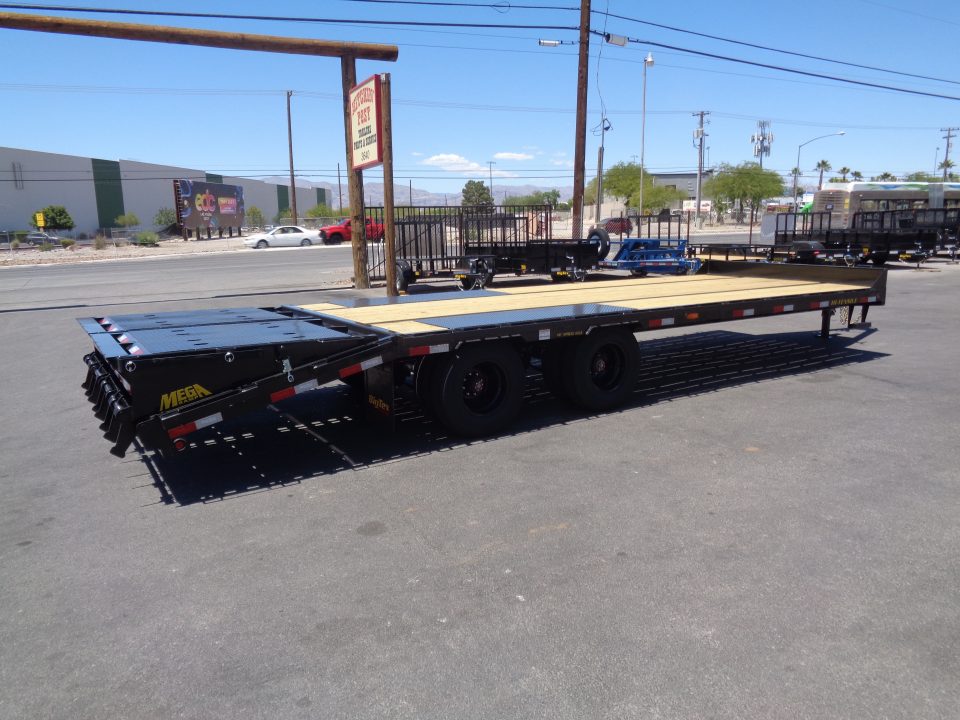 New 2026 Big Tex Trailers * 25PH-20+5MR * 25ft Heavy Duty Tandem Dual Wheel Pintle Flatbed Trailer w/ Mega Ramps