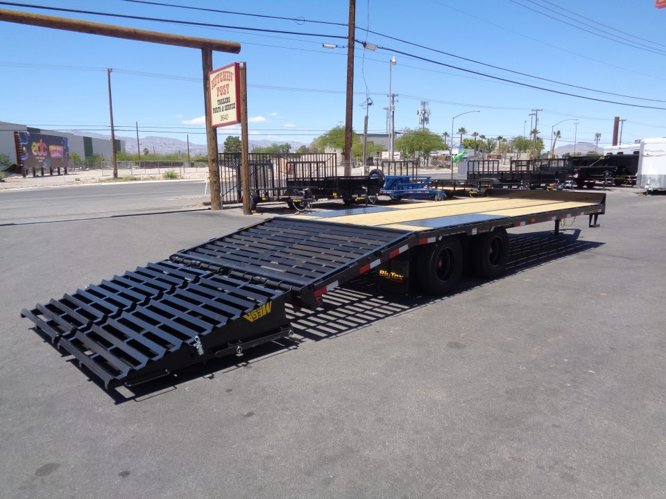 New 2026 Big Tex Trailers * 25PH-20+5MR * 25ft Heavy Duty Tandem Dual Wheel Pintle Flatbed Trailer w/ Mega Ramps