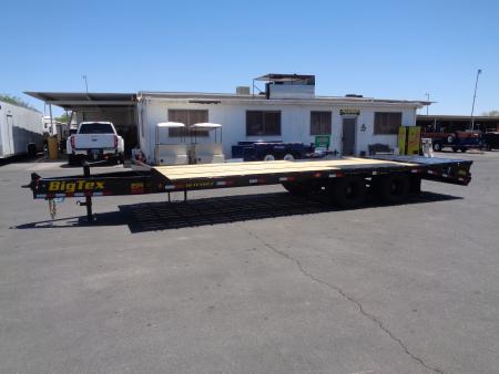 New 2026 Big Tex Trailers * 25PH-20+5MR * 25ft Heavy Duty Tandem Dual Wheel Pintle Flatbed Trailer w/ Mega Ramps