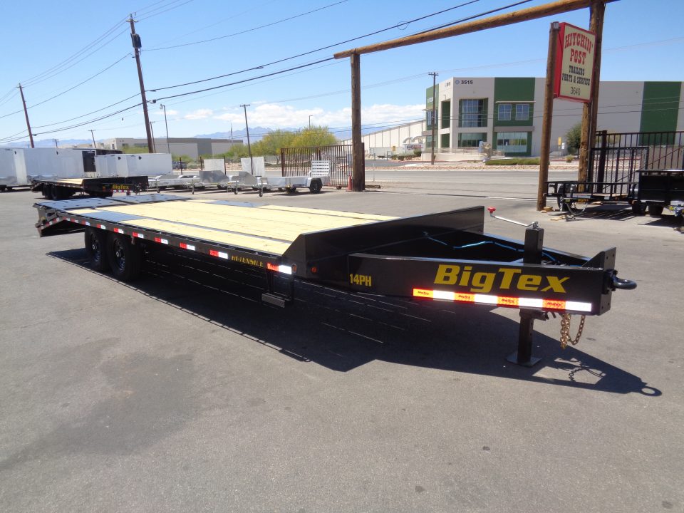 New 2026 Big Tex Trailers * 14PH-20+5MR * 25ft Single Wheel Tandem Axle Pintle Flatbed Trailer w/ Mega Ramps