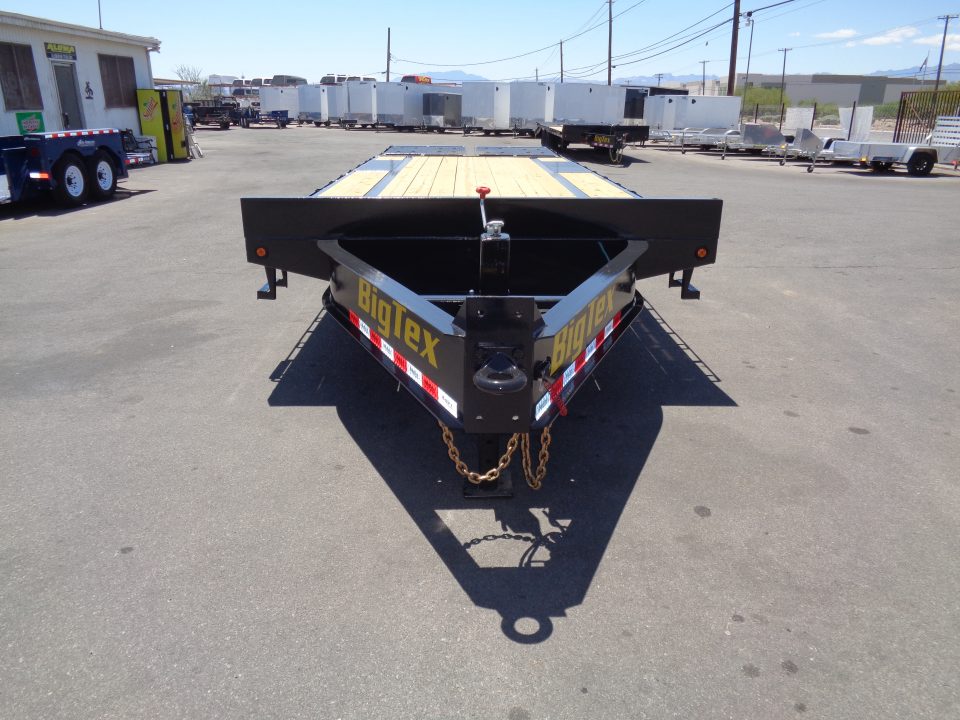 New 2026 Big Tex Trailers * 14PH-20+5MR * 25ft Single Wheel Tandem Axle Pintle Flatbed Trailer w/ Mega Ramps
