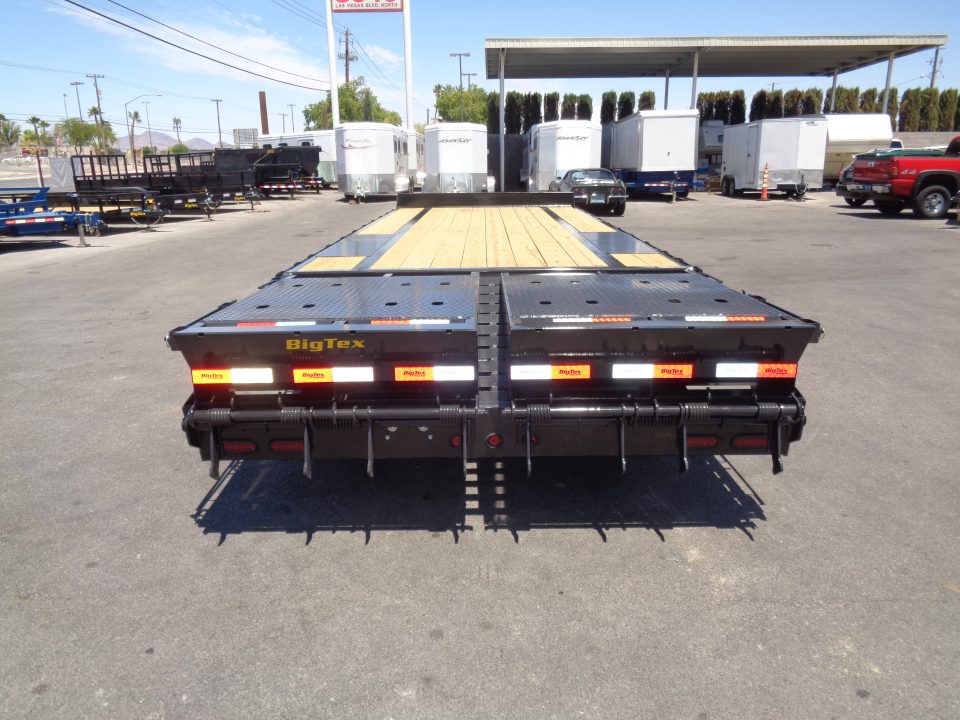 New 2026 Big Tex Trailers * 14PH-20+5MR * 25ft Single Wheel Tandem Axle Pintle Flatbed Trailer w/ Mega Ramps