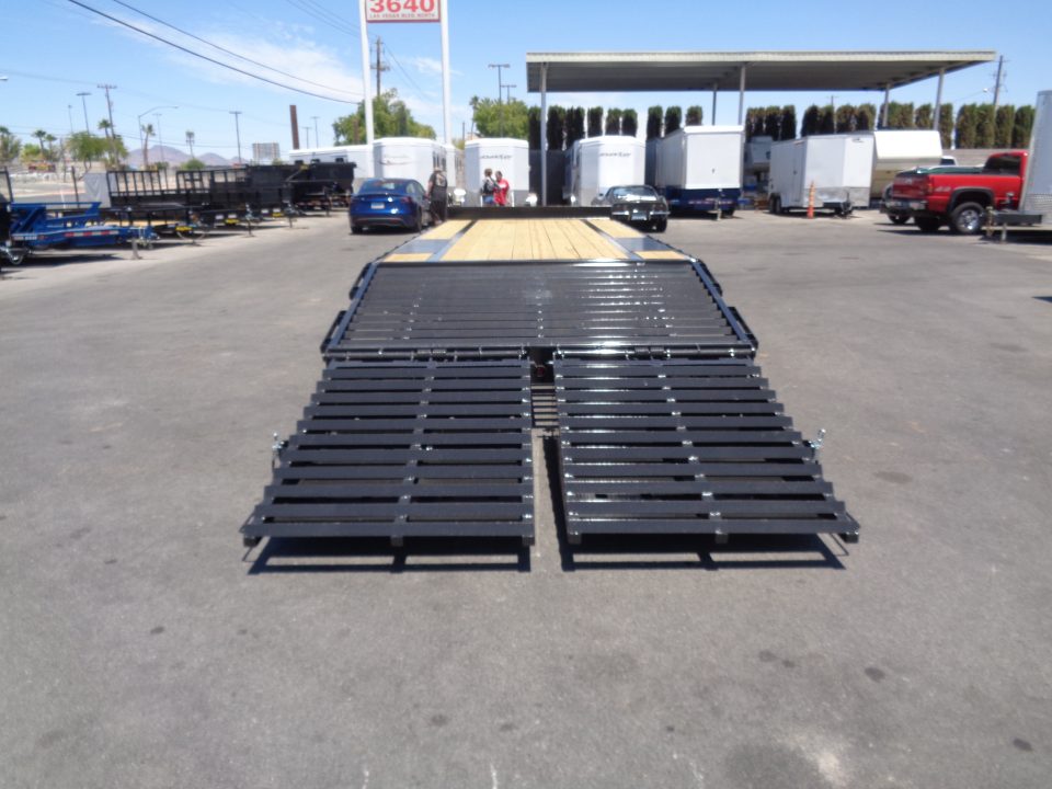 New 2026 Big Tex Trailers * 14PH-20+5MR * 25ft Single Wheel Tandem Axle Pintle Flatbed Trailer w/ Mega Ramps