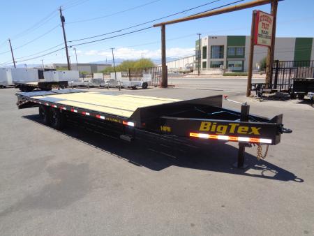 New 2026 Big Tex Trailers * 14PH-20+5MR * 25ft Single Wheel Tandem Axle Pintle Flatbed Trailer w/ Mega Ramps