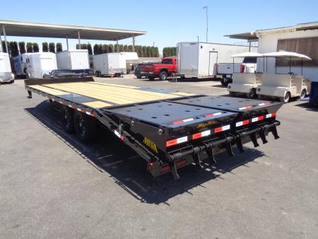 New 2026 Big Tex Trailers * 14PH-20+5MR * 25ft Single Wheel Tandem Axle Pintle Flatbed Trailer w/ Mega Ramps