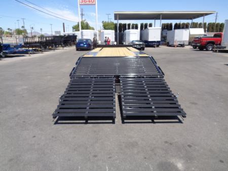 New 2026 Big Tex Trailers * 14PH-20+5MR * 25ft Single Wheel Tandem Axle Pintle Flatbed Trailer w/ Mega Ramps
