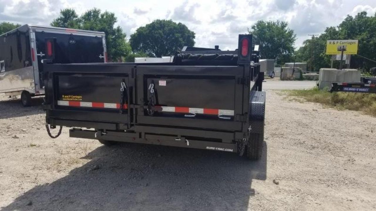 New 2026 Sure-Trac 82x14 Gooseneck Telescopic Dump Trailer 14K