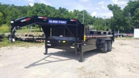 New 2026 Sure-Trac 82x14 Gooseneck Telescopic Dump Trailer 14K