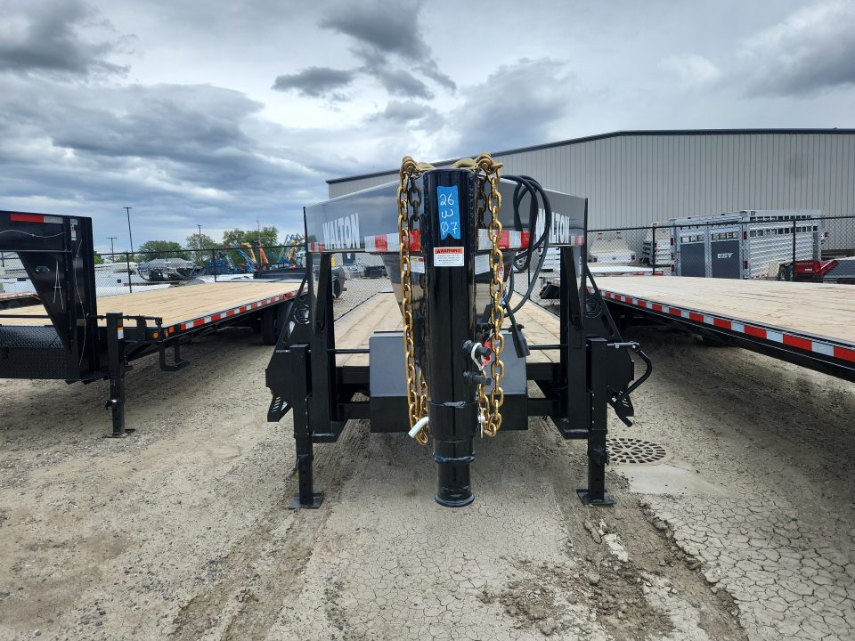 New 2026 Walton Trailer 28' TRIPLE AXLE GN Flatbed Trailer
