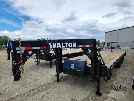 New 2026 Walton Trailer 28' TRIPLE AXLE GN Flatbed Trailer