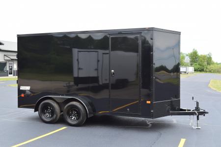 New 2026 Haulmark Passport Deluxe 7x14 Cargo / Enclosed Trailer Phantom Trim Package