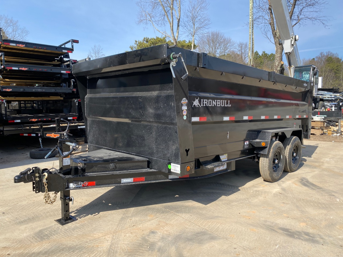 New 2026-Iron-Bull-Trailers-DTB-7×16-14K-Heavy-Duty-Dump-Trailer-–-4’-Sides,-7-Gauge-Floor,-Dual-6”-I-Beam,-Scissor-Hoist-D14K7164I-DTB