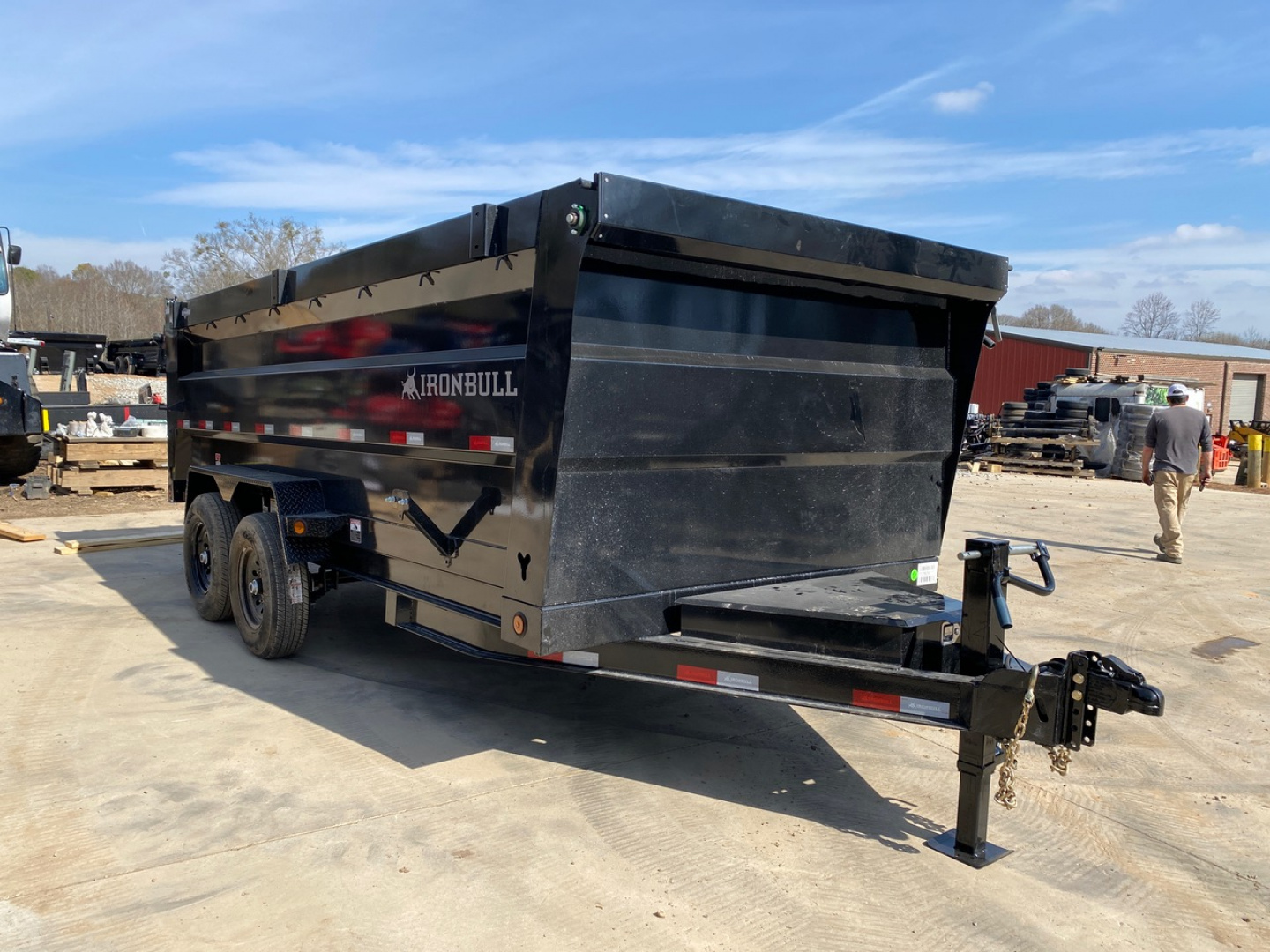 New 2026-Iron-Bull-Trailers-DTB-7×16-14K-Heavy-Duty-Dump-Trailer-–-4’-Sides,-7-Gauge-Floor,-Dual-6”-I-Beam,-Scissor-Hoist-D14K7164I-DTB