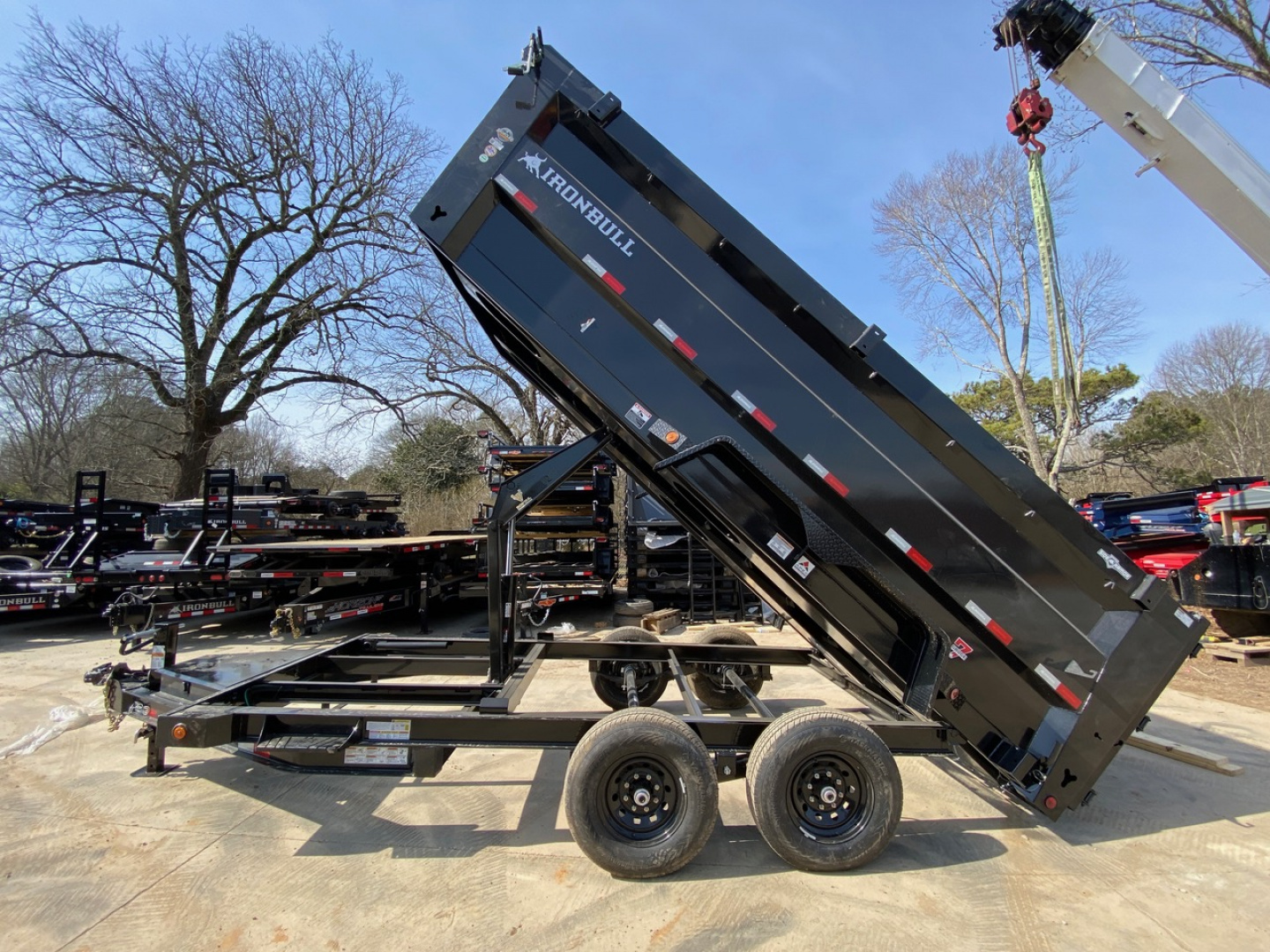 New 2026-Iron-Bull-Trailers-DTB-7×16-14K-Heavy-Duty-Dump-Trailer-–-4’-Sides,-7-Gauge-Floor,-Dual-6”-I-Beam,-Scissor-Hoist-D14K7164I-DTB