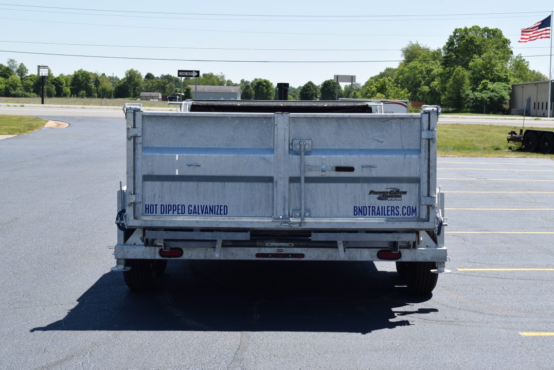 New 2026 BND Trailers 15k 7x14 Galvanized Dump Trailer w/ Telescopic Cylinder