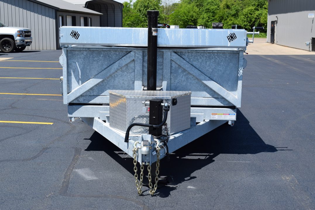 New 2026 BND Trailers 15k 7x14 Galvanized Dump Trailer w/ Telescopic Cylinder