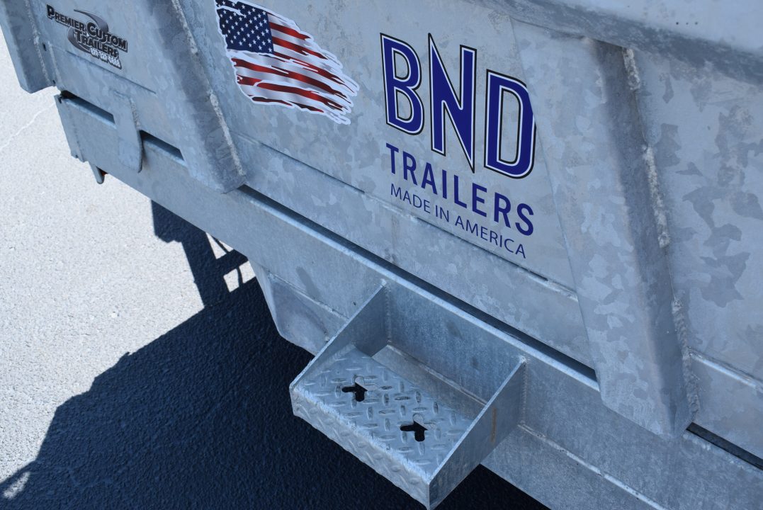 New 2026 BND Trailers 15k 7x14 Galvanized Dump Trailer w/ Telescopic Cylinder