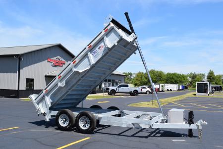 New 2026 BND Trailers 15k 7x14 Galvanized Dump Trailer w/ Telescopic Cylinder