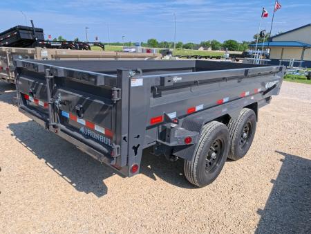 New 2026 Iron Bull 83 x 14 DWB Dump Trailer with 2) 7K GVWR Straight Axles and 2) Fwd. Adj. Electric Brakes, Slide-In Aluminum Ramps and 10 Ply Tires