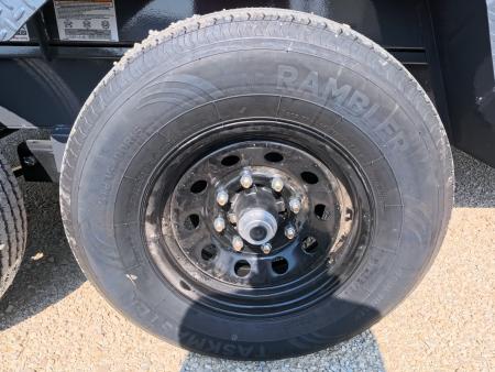 New 2026 Iron Bull 83 x 14 DWB Dump Trailer with 2) 7K GVWR Straight Axles and 2) Fwd. Adj. Electric Brakes, Slide-In Aluminum Ramps and 10 Ply Tires