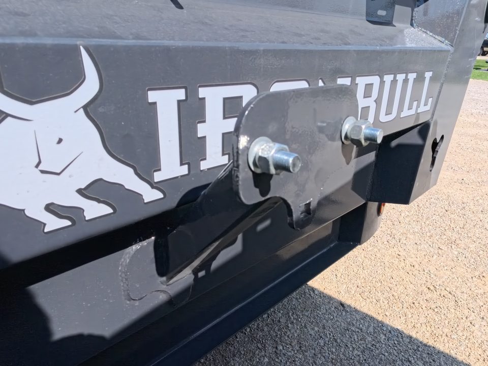New 2026 Iron Bull 83 x 14 DWB Dump Trailer with 2) 7K GVWR Straight Axles and 2) Fwd. Adj. Electric Brakes, Slide-In Aluminum Ramps and 10 Ply Tires